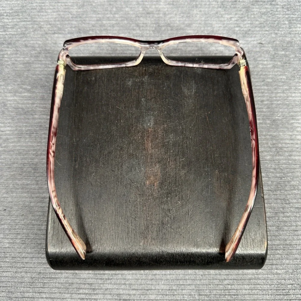 Alain Mikli A0514 15 Burgundy Marbled Rectangular y2k Eyeglasses Frames France